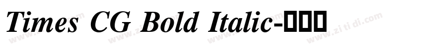 Times CG Bold Italic字体转换